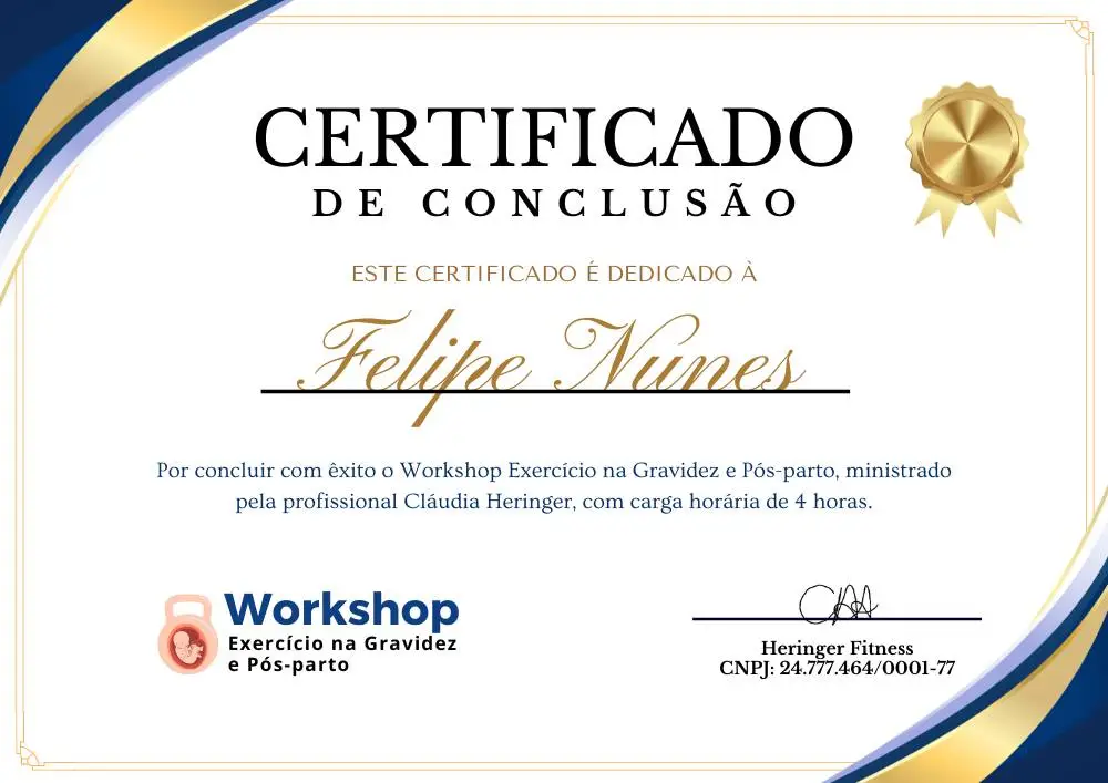Certificado do Workshop